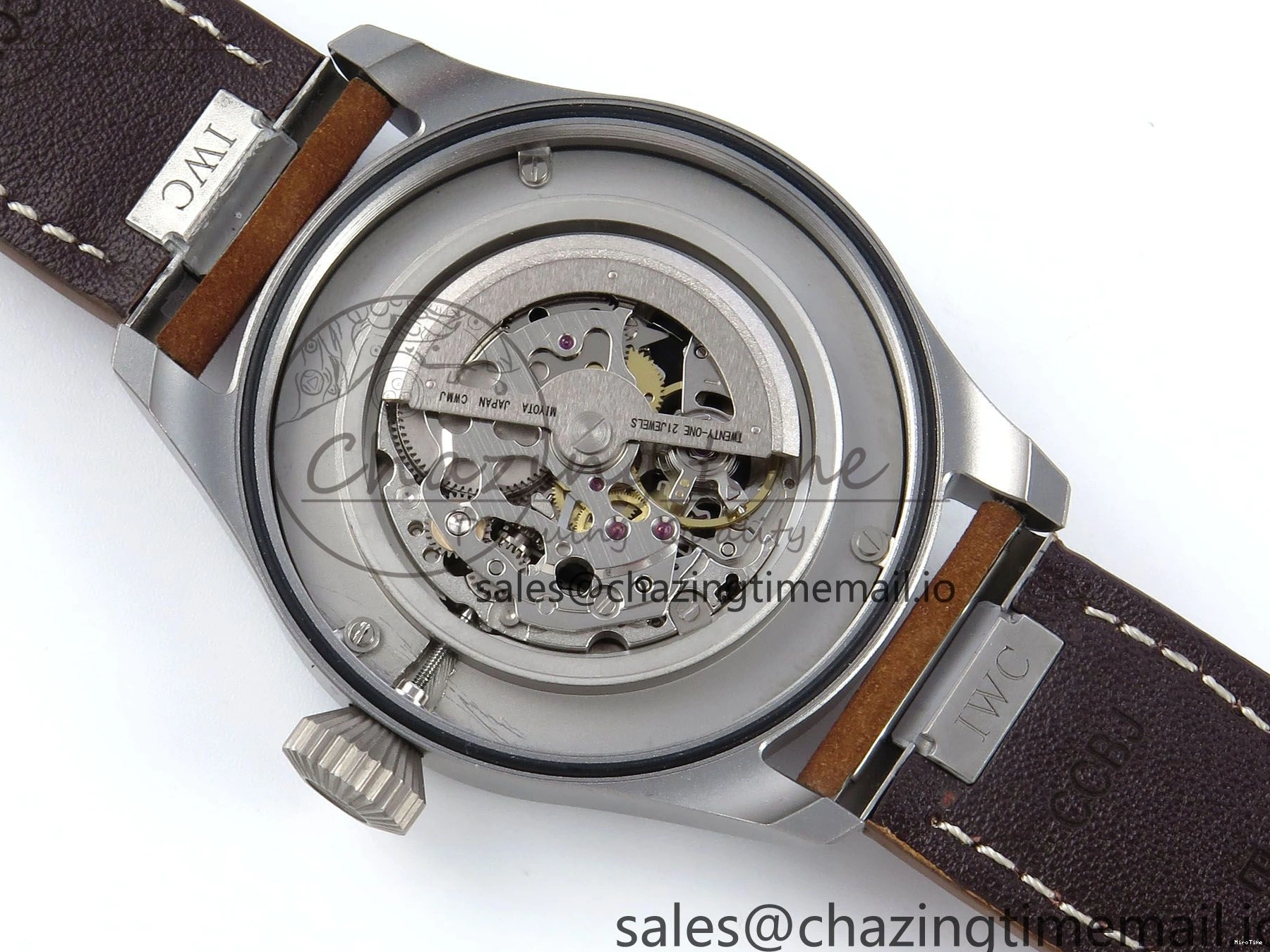 MIROTIME 0225 Big Pilot IW329701 M+F 1:1 Best Edition Black Dial on Brown Leather Strap MY RelaxedFit 7005